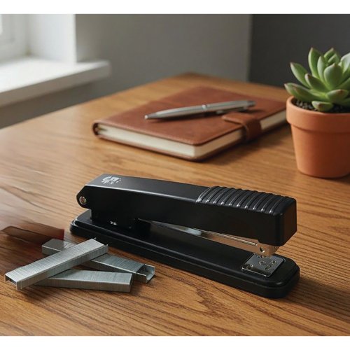 FS918672 5 Star Full Strip Stapler Top Loading Capacity 20 Sheets Metal Top and Base Black 918672