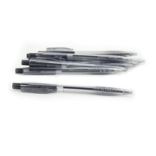 FS930388 | 5 Star Office Retractable Stick ball pens are designed for high quality writing, suitable for offices, schools and home writing. Smooth flowing long lasting ink means they can be used for archival material without fading. Colour coded to match the ink tinted shatterproof plastic barrel with integrated clip and ribbed finger grip.