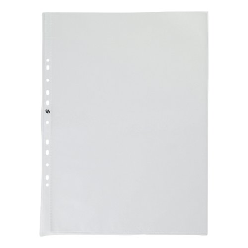 5 Star Office Punched Pocket Embossed Polypropylene Top-opening Portrait A3 Clear (Pack of 25)