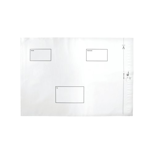 5 Star Waterproof Polythene Envelope Plsl 360x430mm Pack of 100 935795