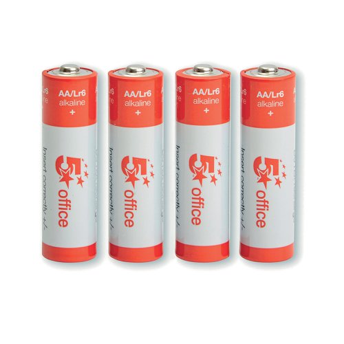 Essential, cost effective range of batteries from 5 Star Office - suitable for all applications.