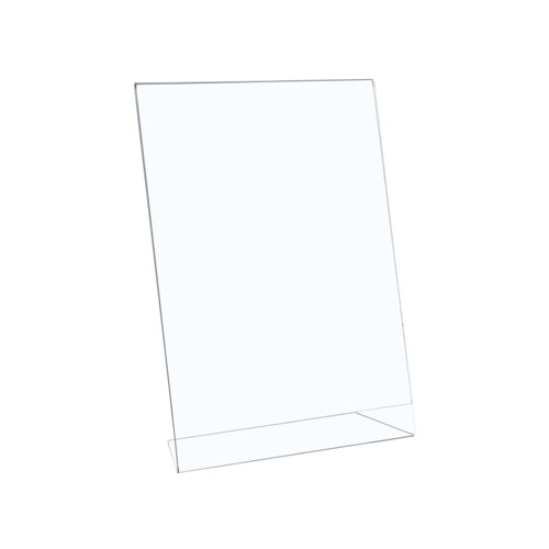 5 Star Office Sign Holder Portrait Slanted A4 Clear