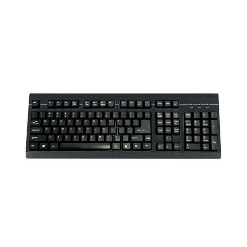 5 Star Office Keyboard USB Wired Hot Keys Black