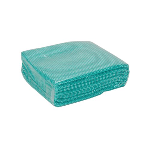 5 Star Multipurpose Anti-microbial Cleaning Cloth 40gsm 500x300mm Green (Pack of 50) 939301