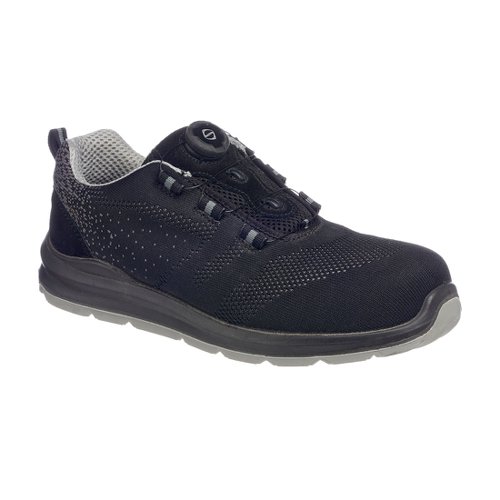 Portwest Portwest Compositelite Wire Lace Safety Trainer Knit S1P 36 Blk/Gry