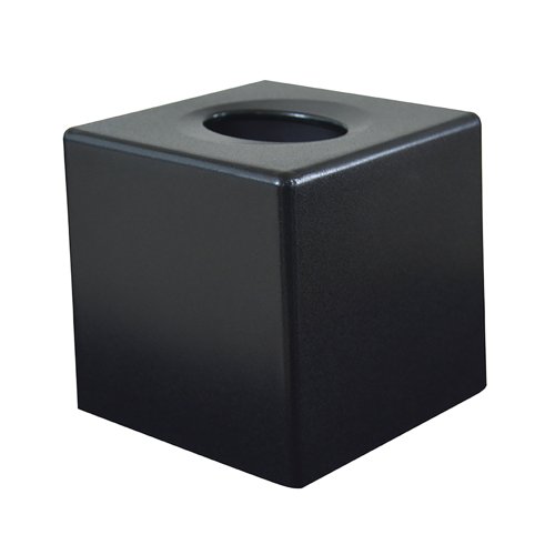 Devon Cube Tissue Box Holder Black (Pack of 6) 4621