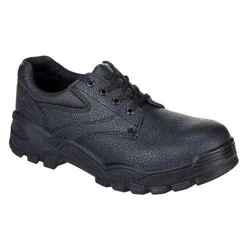 Portwest Steel Split Leather Low Shoe S1P SR 38 Blk