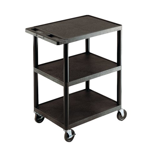 GPC 3 Shelf Service Trolley Black GI341L