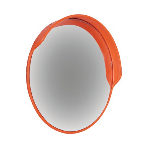 Traffic Mirror with Hood 450mm Diameter with Fixings High Visibility Orange TMH45Z | GA72283 | GPC Industries Ltd