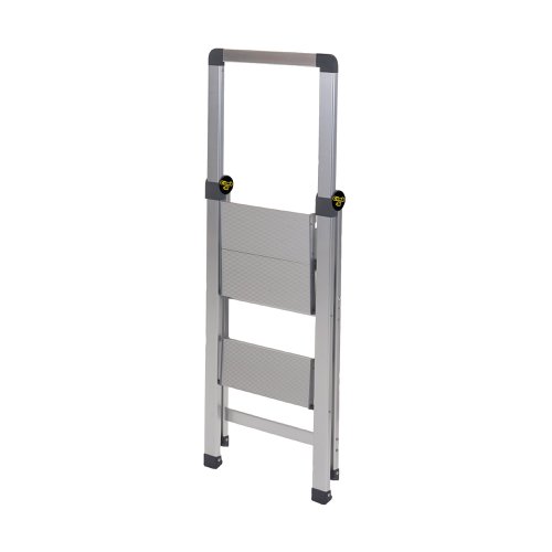 Climb-It 2 Tread Slim Step Ladder with Handrail 475x55x1160mm Aluminium FS192Z