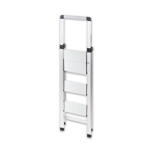 Climb-It 3 Tread Slim Step Ladder with Handrail 475x55x1410mm Aluminium FS193Z