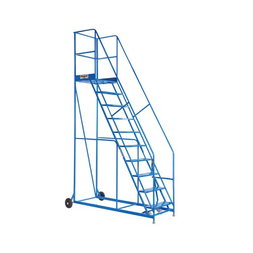 Climb-It Warehouse Safety Steps 600mm Platform 10 Tread Blue AHWS10BL