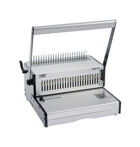 GBC CB30 Pro Manual Comb Binding Machine Silver 4410044