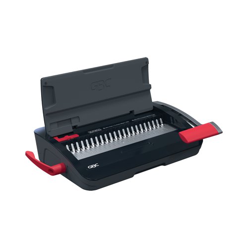 GBC CB12 Manual Comb Binding Machine Black/Red 4410060 | ACCO Brands