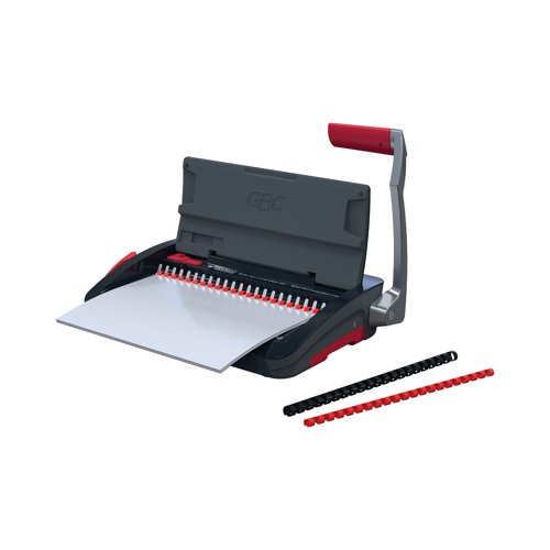 GBC CB12 Manual Comb Binding Machine Black/Red 4410060