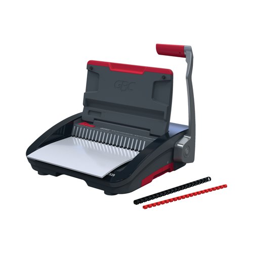 GBC CB20 Manual Comb Binding Machine Black/Red 4410062