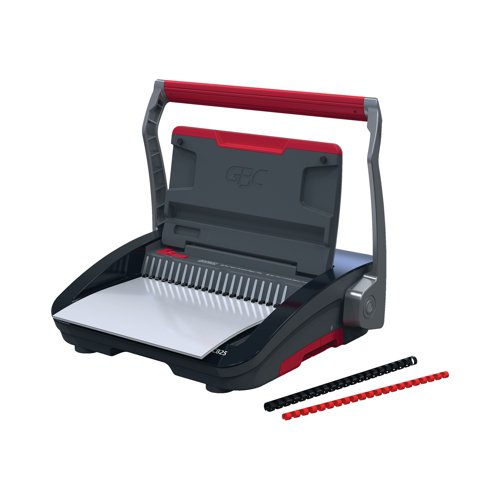 GBC CB25 Manual Comb Binding Machine Black/Red 4410063 | ACCO Brands