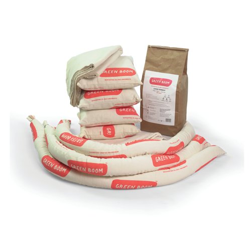 Green Boom Small Spill Kit with Strap Bag SK005S - Best Price Spillage Containment & Clean Up Kits UK
