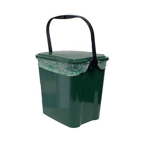 Kitchen Waste Caddy Bin Recyclable Polypropylene 10 Litre Moss Green GDURBA10KC
