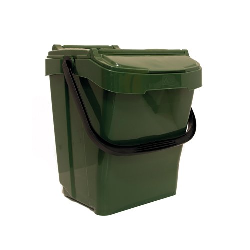 Kitchen Waste Caddy Bin Recyclable Polypropylene 40 Litre Moss Green GDURBA40PLOG