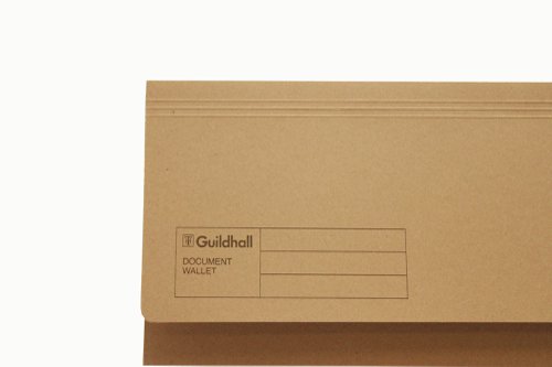 Exacompta Guildhall Document Wallet Foolscap Buff (Pack of 50) GDW1-BUF