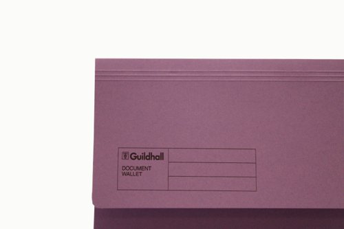 Guildhall Document Wallets Foolscap Violet (Pack of 50) GDW1-VLT