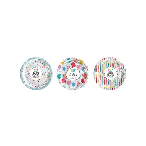 Party Paper Plates x20 Pack of 18 PAR11523OB