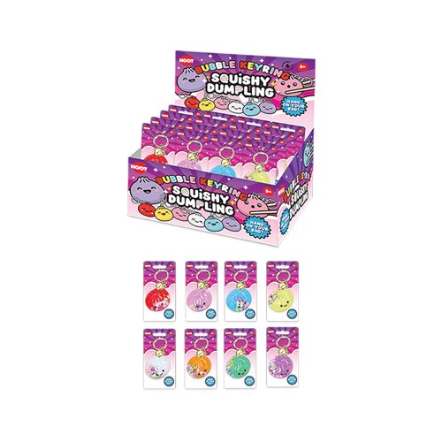 Dumpling Bubble Keyring 45mm Pack of 12 TOY13986OBCDU