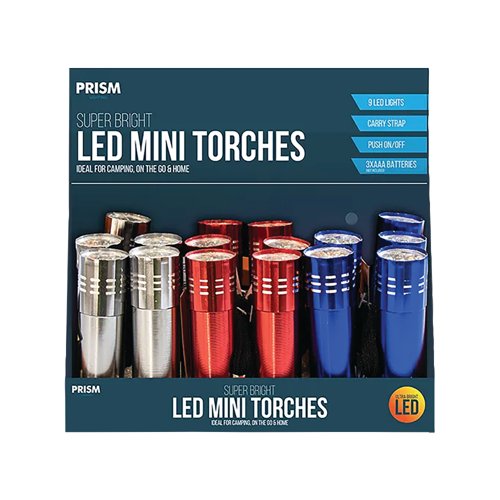 Mini Super Bright LED Torches Assorted Pack of 24 ELE1638