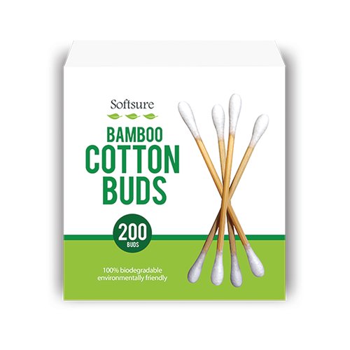 Softsure Bamboo Cotton Buds x200 Pack of 24 PER2946