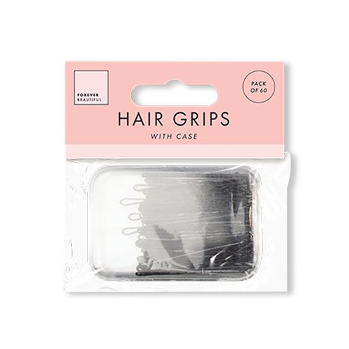Forever Beautiful Hair Grips with Case x60 Black Pack of 48 PER4349