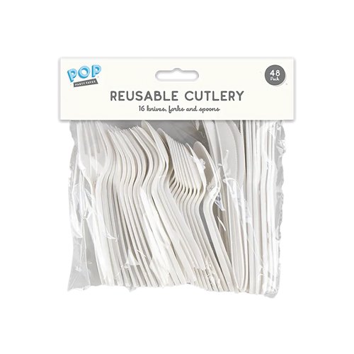 Reusable Plastic Cutlery x48 Pack of 24 PAR5940