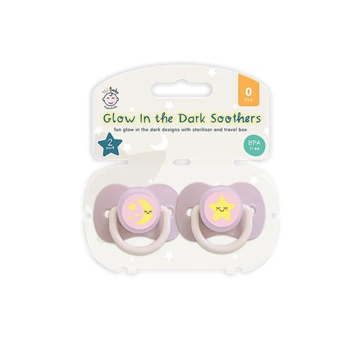 Glow in the Dark Soothers/Dummies x2 Assorted Pack of 24 BAB6500OB