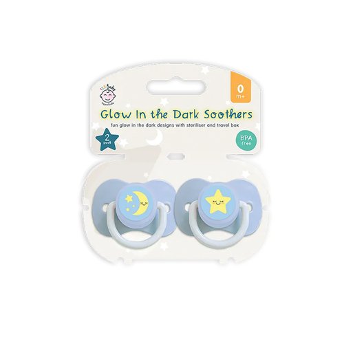 Glow in the Dark Soothers/Dummies x2 Assorted Pack of 24 BAB6500OB