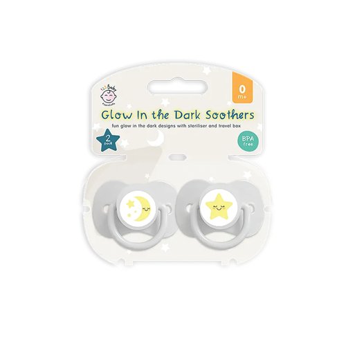 Glow in the Dark Soothers/Dummies x2 Assorted Pack of 24 BAB6500OB