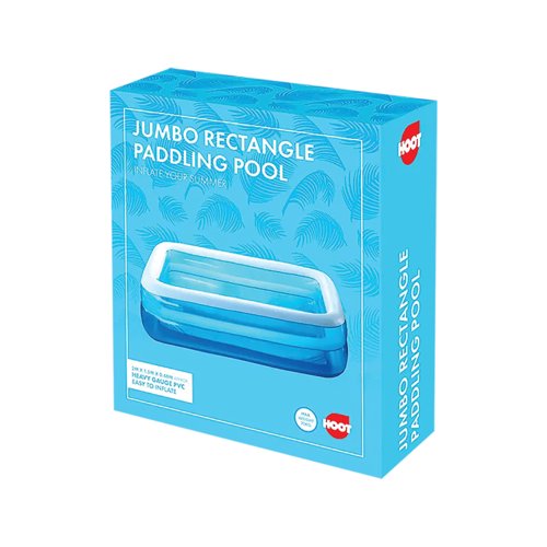 Jumbo Rectangular Paddling Pool 2x1.45x0.46m Pack of 4 TOY8200OB
