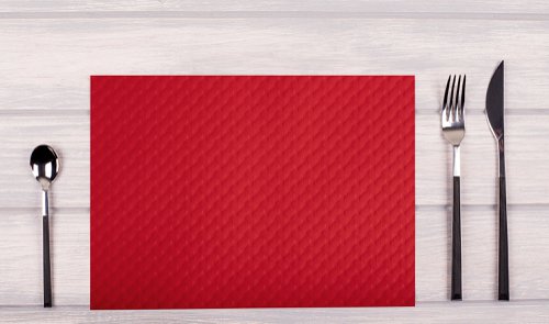 Exacompta Cogir Placemats 300x400mm Embossed Paper Red (Pack of 500) 304021I Kitchen Accessories GH00071