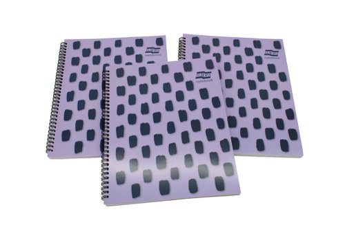 Europa Splash Notebooks 160 Lined Pages A4+ Purple Cover (Pack of 3) EU1502Z