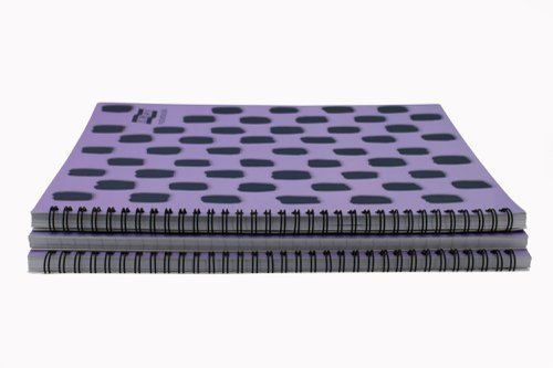 Europa Splash Notebooks 160 Lined Pages A4+ Purple Cover (Pack of 3) EU1502Z