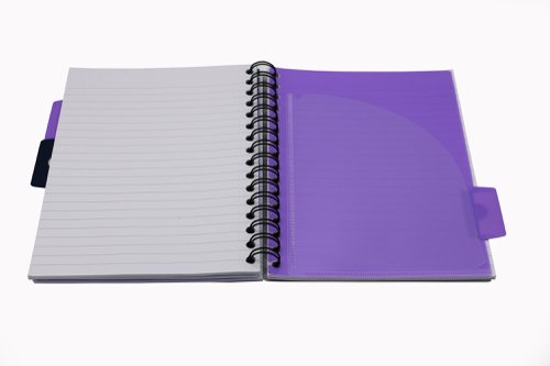 Europa Splash Project Book 200 Lined Pages A5 Purple Cover (Pack of 3) EU1508Z