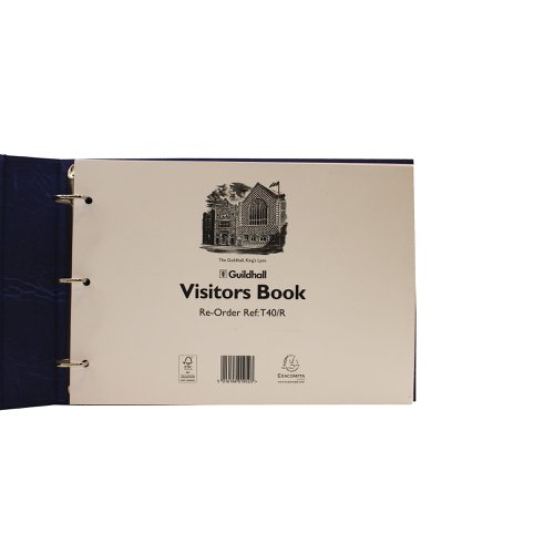 Exacompta Guildhall Loose-Leaf Visitors Book Landscape Black T40