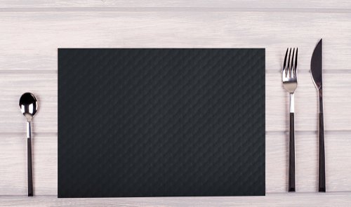 Exacompta Cogir Placemats 300x400mm Embossed Paper Black (Pack of 500) 304034I | Exacompta