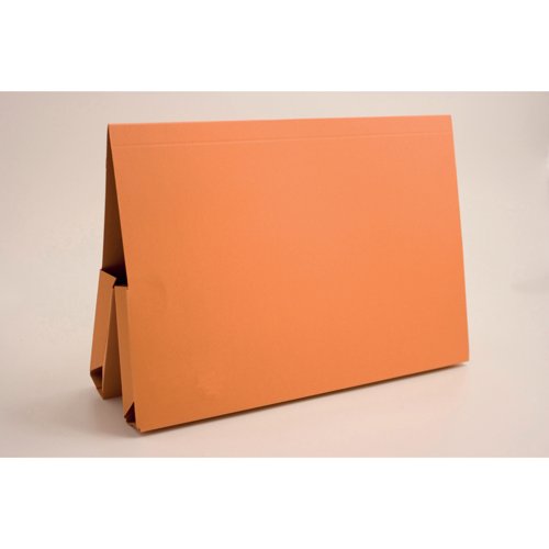 Exacompta Guildhall Legal Double Pocket Wallet Foolscap Orange (Pack of 25) 214-ORG