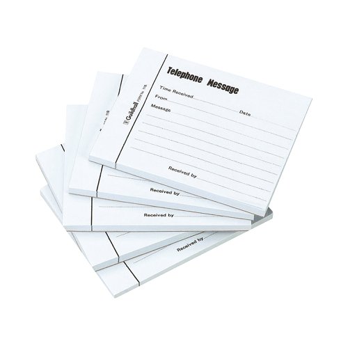 Exacompta Guildhall Telephone Message Pad 100 Sheet 127x102mm Blue (5 Pack) 1571 Message Pads GH110BU