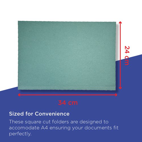 Exacompta Guildhall Square Cut Folder 315gsm Foolscap Blue (Pack of 100) FS315-BLUZ