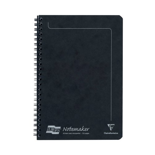 Clairefontaine Europa Notemakers Notebook A5 Black (Pack of 10) 4852 | Clairefontaine