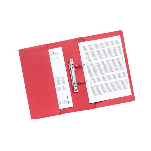 Exacompta Guildhall Transfer Spiral Pocket File 315gsm Foolscap Red (Pack of 25) 349-RED | Exacompta