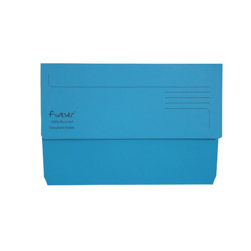 Exacompta Forever Document Wallet Manilla Foolscap Bright Blue (Pack of 25) 211/5001