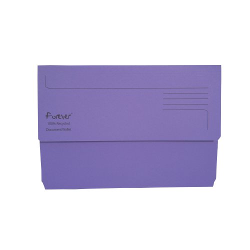 Exacompta Forever Document Wallet Manilla Foolscap Bright Purple (Pack of 25) 211/5005 | Exacompta