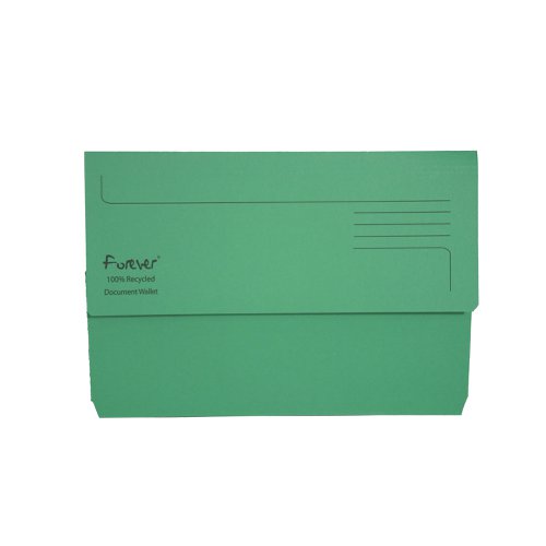 Exacompta Forever Document Wallet Manilla Foolscap Bright Green (Pack of 25) 211/5004 | Exacompta